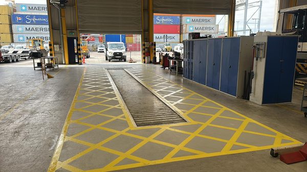 Depot floor marking detail